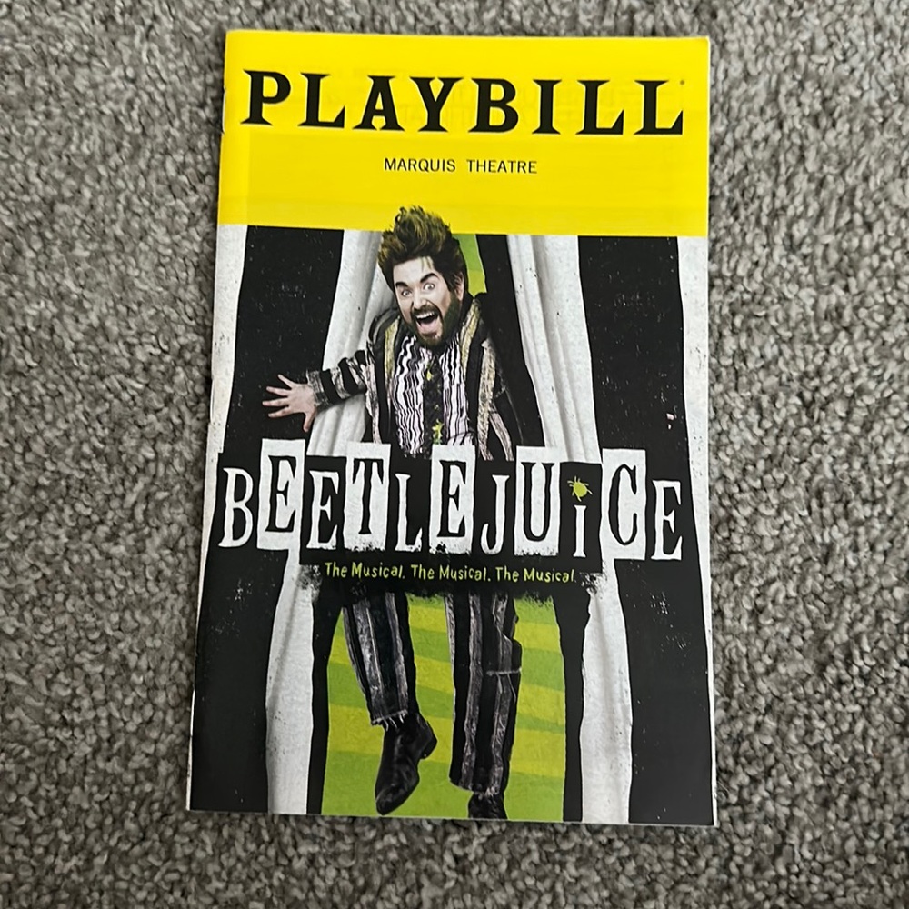 July 2022 Beetlejuice Playbill w/ Alex Brightman, Elizabeth Teeter